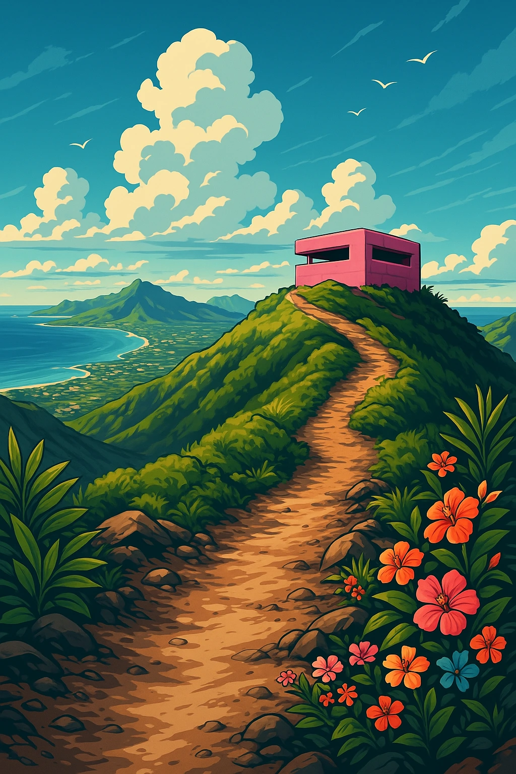 Puʻu O Hulu (Pink Pillbox) Trailhead: A Scenic West Side Hike with Coastal Views