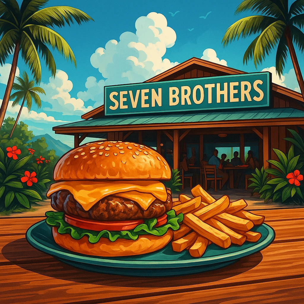 Seven Brothers: Laʻie’s Family-Run Burger Stop with Local Flavor